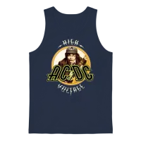 Ac/dc Logo High Voltage Album Angus Young Unisex Tank Top - Navy – 1