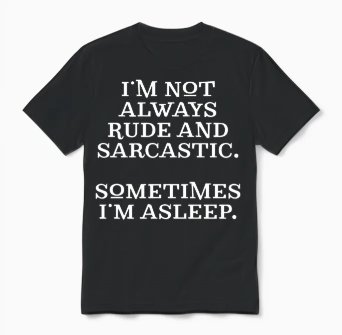 Funny Rude and Sarcastic Memes & Humor Gift Unisex T-Shirt in Black