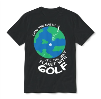 Golf Funny Golfer Unisex T-Shirt - Black