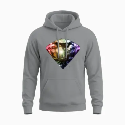 Rainbow Diamond Unisex Hoodie - Sport Grey