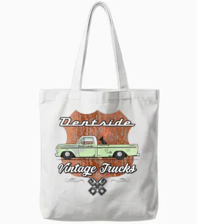 Dentside Winter Green Tote Bags - White