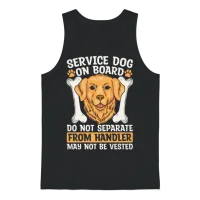 Service Dog Trainer Service Dog on Board Dog Owner Unisex Tank Top - Black – 1