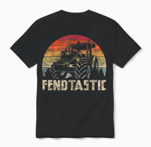 Fendtastic Geschenk T-Shirt Für Herren Schwarz Klein Eu 41.0 Rundhals-Ausschnitt Kurzarm Klassische Passform 100% Baumwolle Imported Unisex T-Shirt in Black