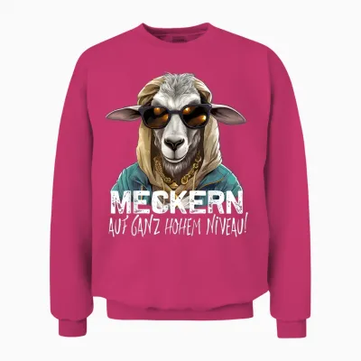 Meckern Auf Ganz Hohem Niveau! Lustiges Ziegen Unisex Sweatshirt - Heliconia