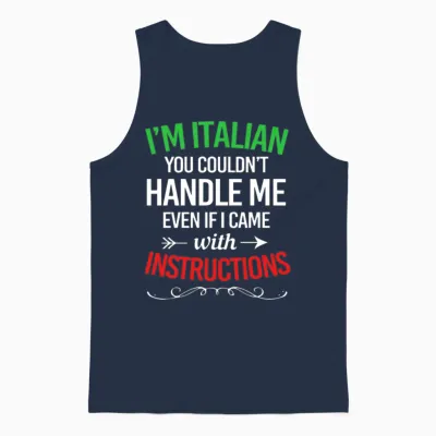 Funny Italian Sayings Im Italian Unisex Tank Top - Navy