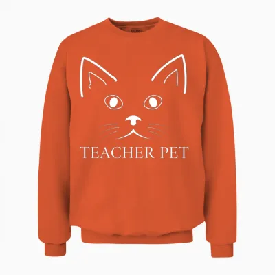 Funny Teacher Pet Unisex Sweatshirt - Orange