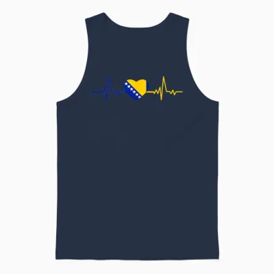 Bosnien Love Bosnien Flagge Bosnien Flagge Für Bosnier Mit Herz Unisex Tank Top - Navy