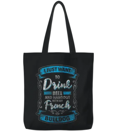 Bulldog Bulldog Dog Owner Hunting Dog Tote Bags - Black