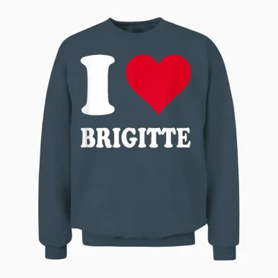 Cœur Rouge « I Love Brigitte » Unisex Sweatshirt - Dark Heather