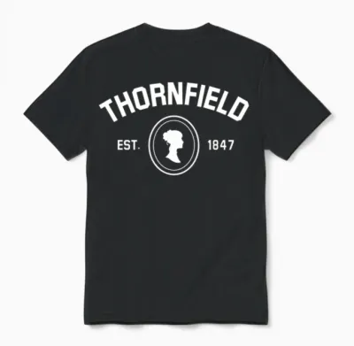Jane Eyre Charlotte Bronte Thornfield 1847 - Book Unisex T-Shirt - Black