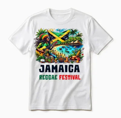 Jamaica Reggae Festival Unisex T-Shirt - White