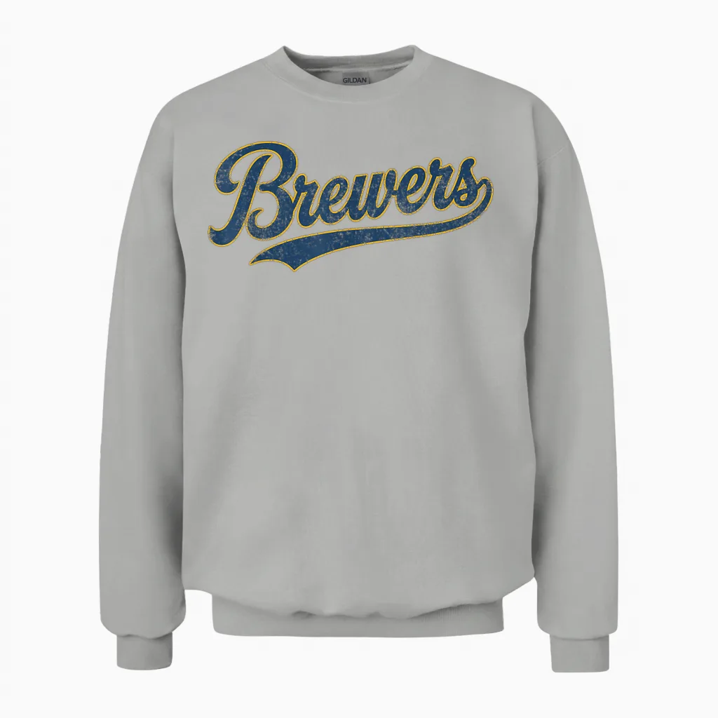 Brewers Name Retro Vintage Gift for Men Women Boy Girl Unisex Sweatshirt in Ash