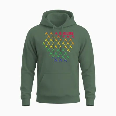 Gude Abbelwoiglas Bembel Muster Hessen äppler Lgbt Pride Unisex Hoodie - Military Green