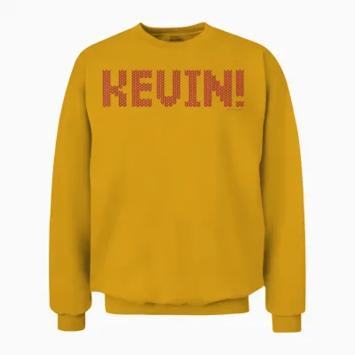 Home Alone 2 “kevin!” Holiday Christmas Sweater Pattern Unisex Sweatshirt - Gold