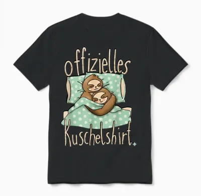 Official Cuddly Shirt Sleep Shirt Sloth Sleeping Unisex T-Shirt - Black