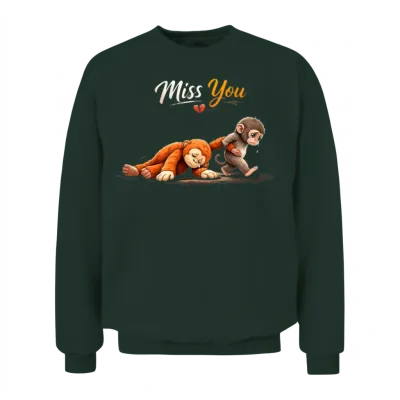 Punch the Monkey Unisex Sweatshirt - Forest