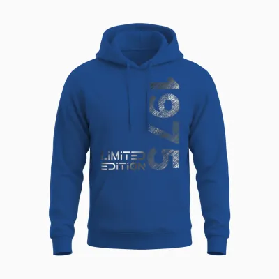 Limited Edition Vintage 1975 Man Woman 48th Birthday T-Shirt, Black Unisex Hoodie - Royal