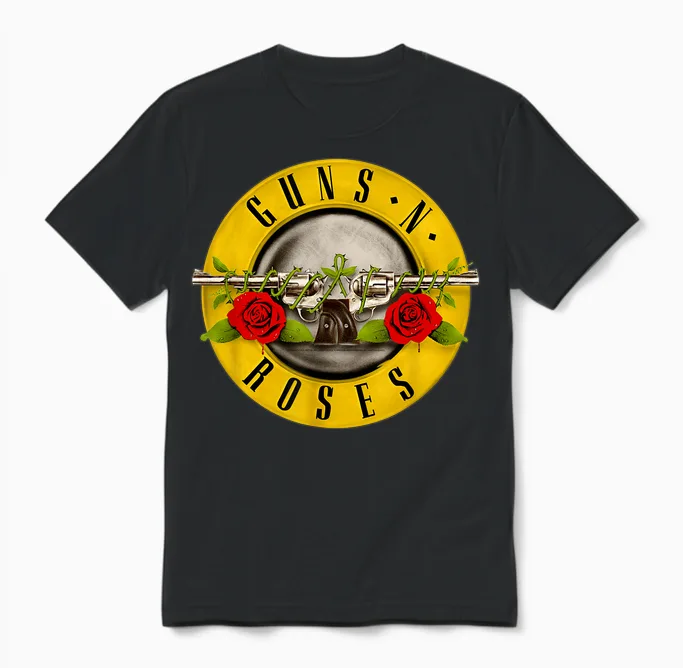 Guns N' Roses Official Bullet Logo Unisex T-Shirt in Black