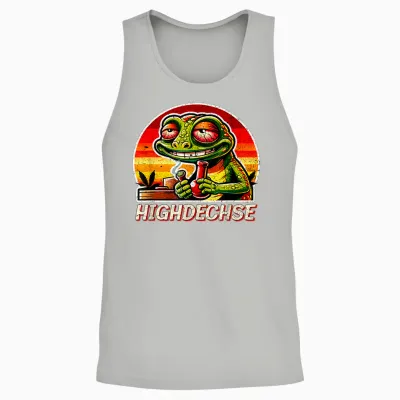 Cannabis Legalisation Kiffen Funny Lizard T-Shirt, Black Unisex Tank Top - Ash