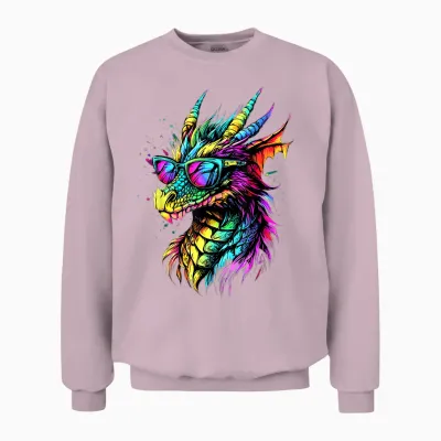 Drache Fabelwesen Ich Liebe Drachen Dragon Lustiger Drachen Unisex Sweatshirt - Light Pink