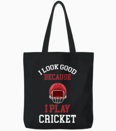 I Look Good Because I Play Cricket Pickleballs Tote Bags - Black
