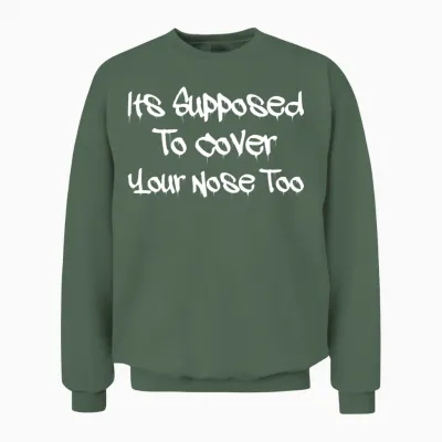 Funny Mask Egirl Unisex Sweatshirt - Military Green