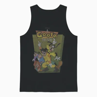 Disney a Goofy Movie Max Powerline Dance Logo T-Shirt Small Unisex Tank Top - Black