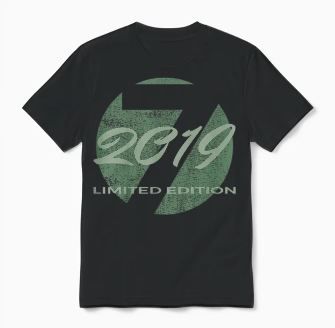 7. Geburtstag Mädchen Junge 7 Jahre 2019 Lustig Geschenk Unisex T-Shirt in Black