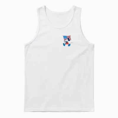 Disney Mickey and Friends 4th of July Mickey Pocket Logo Unisex Tank Top - White