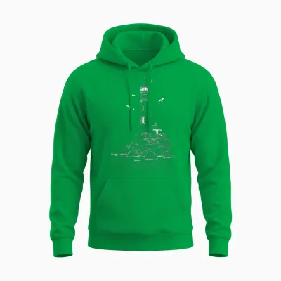 Leuchtturm Meer Licht Möwen Küste Hafen Maritim - Leuchtturm Unisex Hoodie - Irish Green