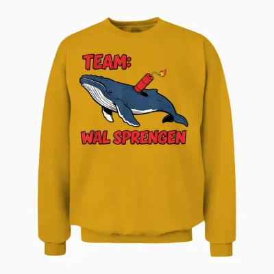 Buckelwal Timmy Hope - Team: Wal Sprengen Unisex Sweatshirt - Gold