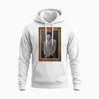 Seinfeld the Kramer Portrait Unisex Hoodie - White