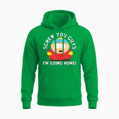 South Park Screw You Guys I'm Going Home Unisex Hoodie - Irish Green