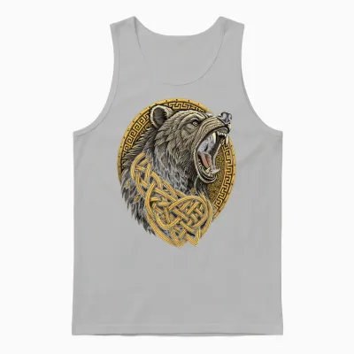 Ours Scandinave Noué – Ours Viking Unisex Tank Top - Ash