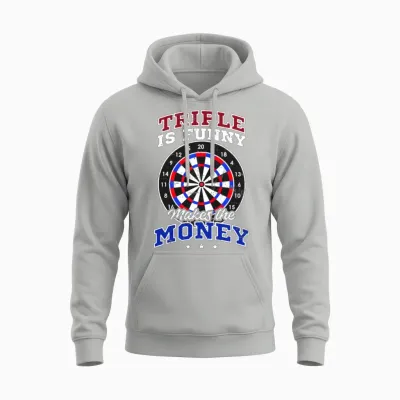 Dart Tripple Is Funny Makes Money Unisex Hoodie - Ash