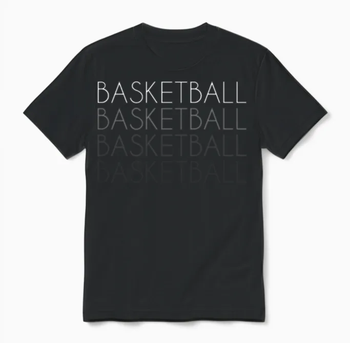 Basketball Retro Unisex T-Shirt in Black