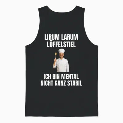 Lirium Larum Spoon Handle I Am Mental Not Very Stable Unisex Tank Top - Black