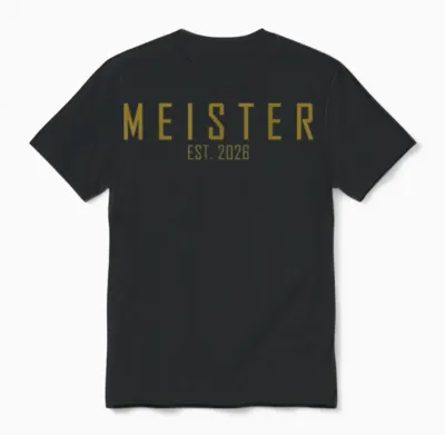 Abschluss Meister Est. 2026 Abgänger Outfit Meisterprüfung Unisex T-Shirt - Black