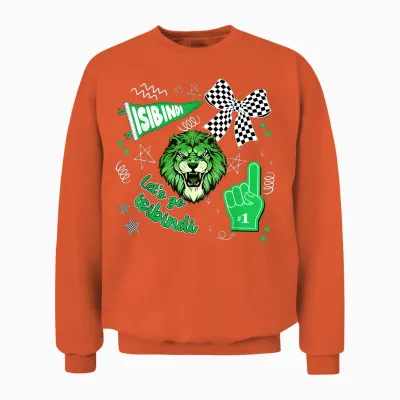 Let's Go Isibindi Retro Cheering School Spirit Unisex Sweatshirt - Orange