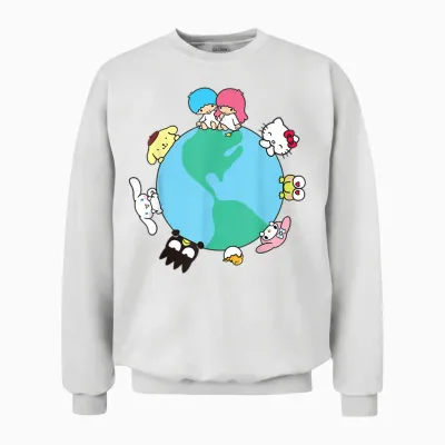 Hello Kitty and Friends Sanrio Earth Unisex Sweatshirt - White