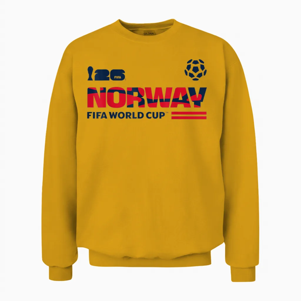 Fifa World Cup26 Qualifier Norway Unisex Sweatshirt in Gold