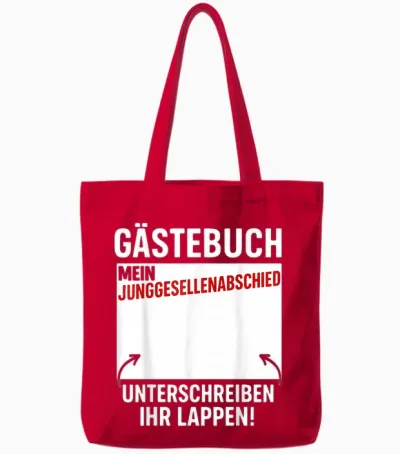 Bräutigam Shirt Gästebuch Jga Männer Junggesellenabschied Tote Bags - Red