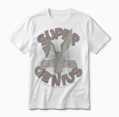 Looney Tunes Wile E. Coyote Super Genius Unisex T-Shirt - White