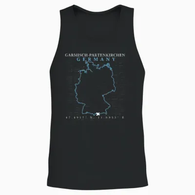 Germany Garmisch-Partenkirchen Unisex Tank Top - Black
