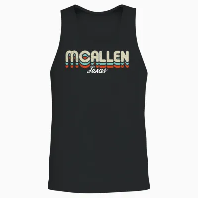 Retro Mcallen Texas Unisex Tank Top - Black