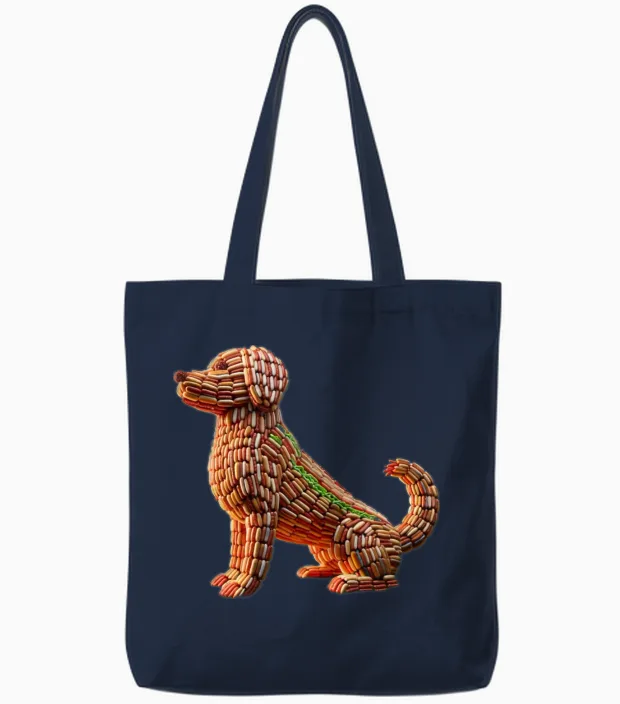 Dog - Lovers Tote Bags in Navy