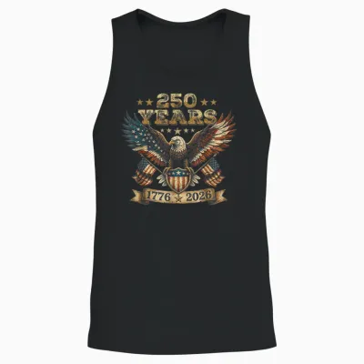 250th Anniversary 4th July America Usa 250 Years Anniversary Unisex Tank Top - Black