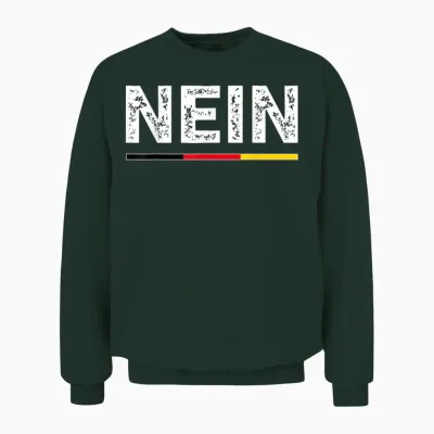 Nein German No Saying Funny Germany Vintage Oktoberfest Unisex Sweatshirt - Forest