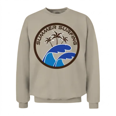 Fresh Hawaiian Style Tshirt Design Summer Surfing Unisex Sweatshirt - Sand