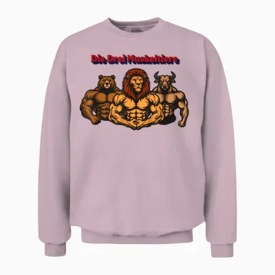 Die Drei Muskeltiere Pump Cover Lustig Sport Fitness Gym Unisex Sweatshirt - Light Pink